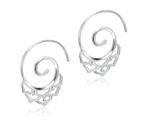 Unique Designed With CZ Stone Silver Hanging Earring STS-5586